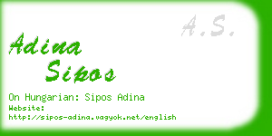 adina sipos business card